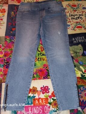 Rock & Republic Retro Denim Rx Jeans, Ankle Zipper, Fever Pull On,  Size 12